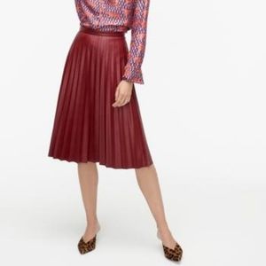 J.CREW Faux leather pleat skirt